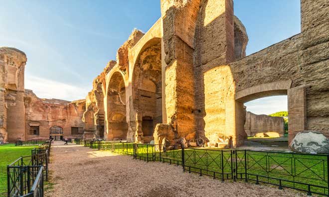 Vista delle Terme di Caracalla a Roma Vista delle Terme di Caracalla a Roma